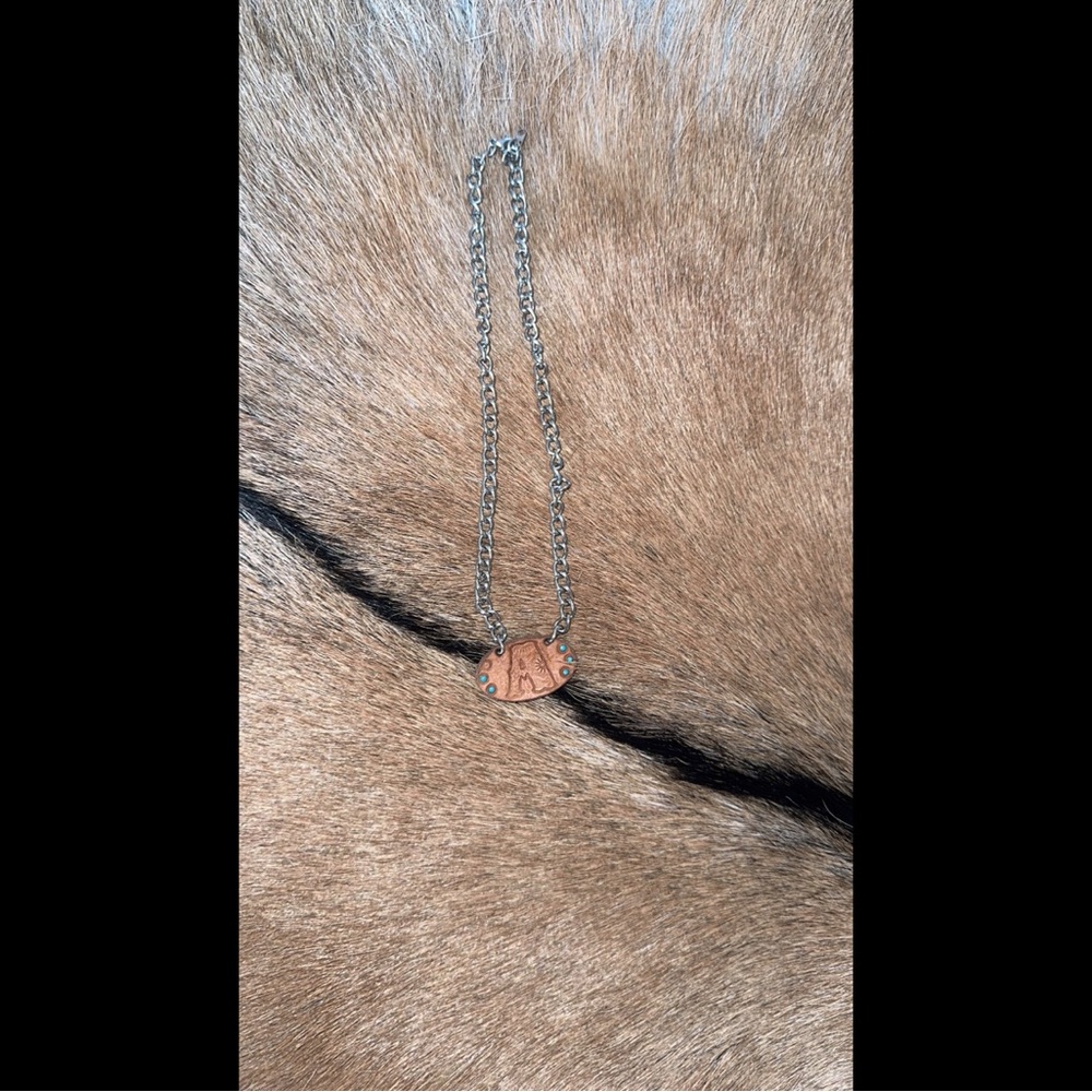 Silver and Gold Minimalist Necklace with Circular Pendant